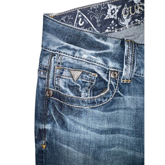 Guess Daredevil Y2K low rise bootcut jeans women’s size 26 - Picture 5 of 11